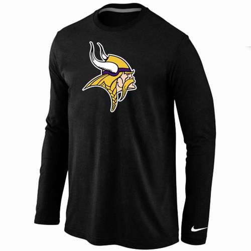 Nike Minnesota Vikings Team Logo Long Sleeve NFL T-Shirt - Black